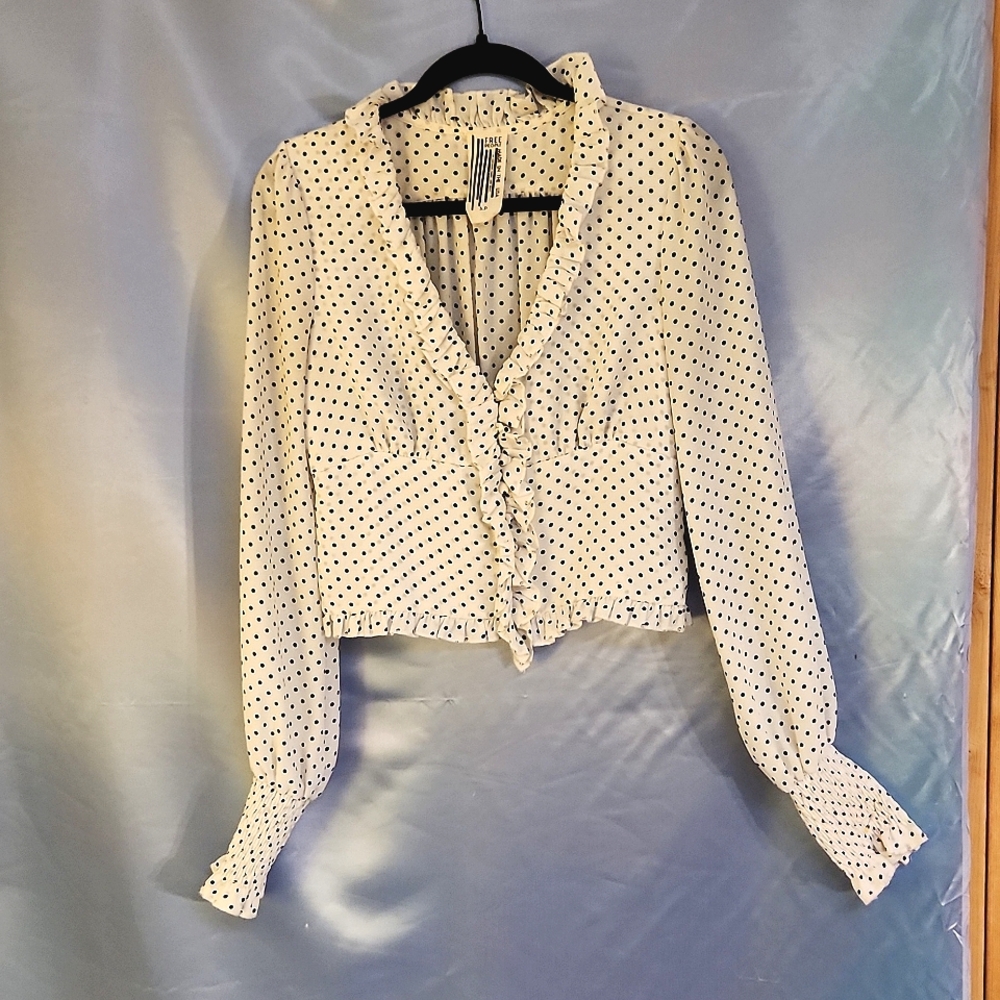 Free People Women's Polka Dot Blouse